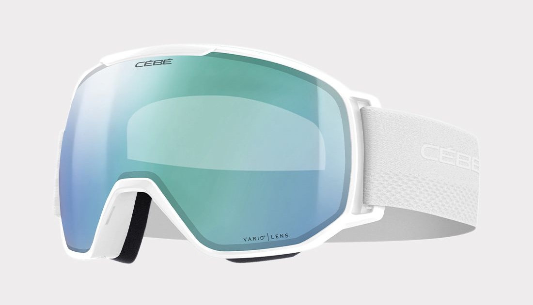 Masque de ski Cébé Cloud 2 Vario écran photochromique blanc avec traitement flash mint